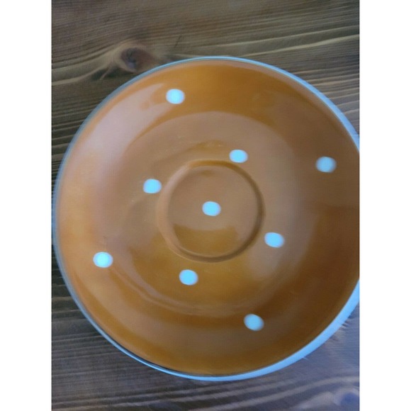 vintage NASCO cup and saucer polka dot golden brown - Picture 4 of 4